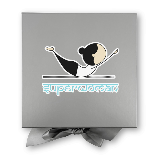 Yoga Poses Gift Boxes with Magnetic Lid - Silver - Approval