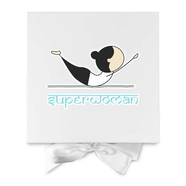 Yoga Poses Gift Boxes with Magnetic Lid - White - Approval