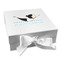 Yoga Poses Gift Boxes with Magnetic Lid - White - Front