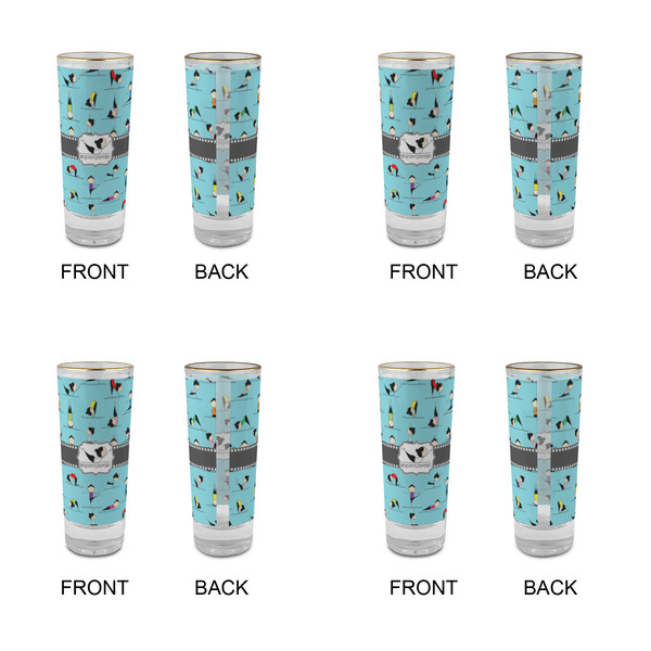 Yoga Poses Glass Shot Glass - 2 oz - Set of 4 - APPROVAL