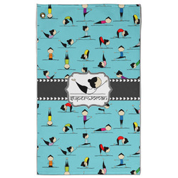 Yoga Poses Golf Towel - Poly-Cotton Blend w/ Name or Text
