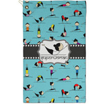 Yoga Poses Golf Towel - Poly-Cotton Blend - Small w/ Name or Text