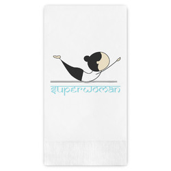 Yoga Poses Guest Napkins - Full Color - Embossed Edge (Personalized)