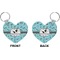 Yoga Poses Heart Keychain (Front + Back)