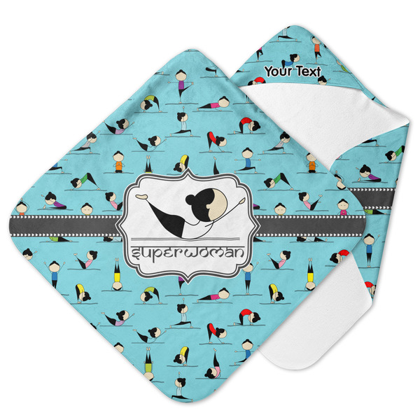 Custom Yoga Poses Hooded Baby Towel (Personalized)