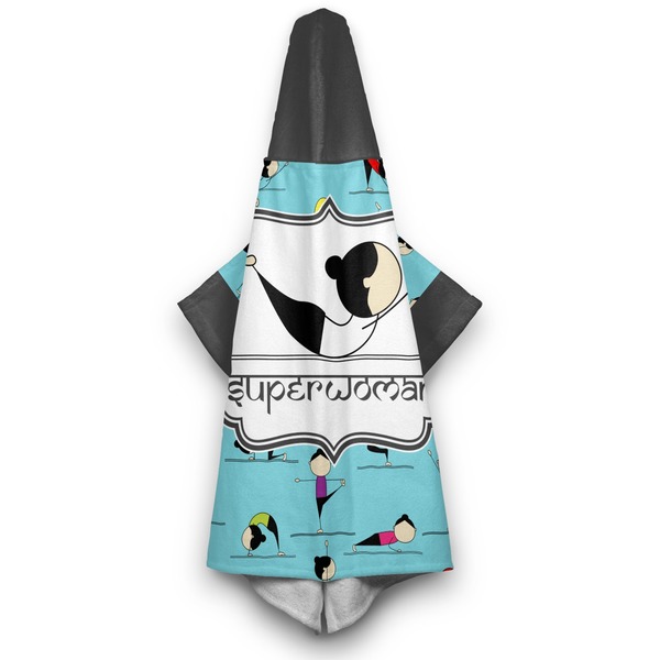 Yoga Poses Hooded Towel - Hanging