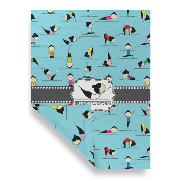 Yoga Poses House Flags - Double Sided - FRONT FOLDED