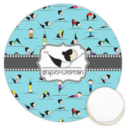 Yoga Poses Printed Cookie Topper - 3.25" (Personalized)