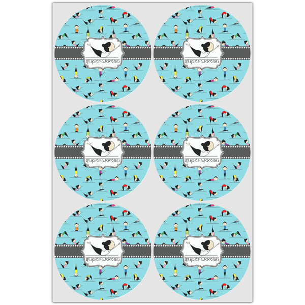 Yoga Poses Icing Circle - Large - Set of 6