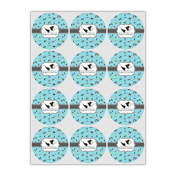 Yoga Poses Icing Circle - Small - Set of 12