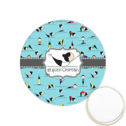 Yoga Poses Printed Cookie Topper - 1.25" (Personalized)
