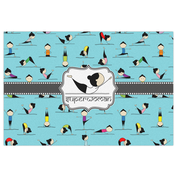 Yoga Poses Indoor / Outdoor Rug - 2'x3' - Front Flat