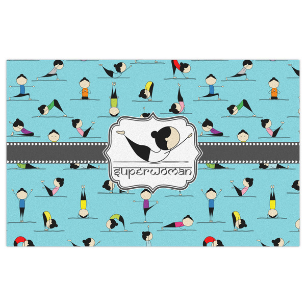 Yoga Poses Indoor / Outdoor Rug - 5'x8' - Front Flat