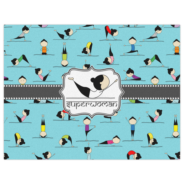 Yoga Poses Indoor / Outdoor Rug - 6'x8' - Front Flat