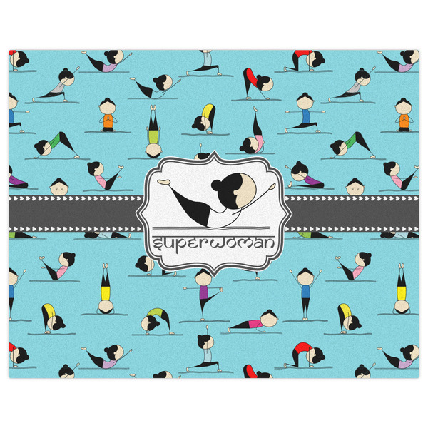 Yoga Poses Indoor / Outdoor Rug - 8'x10' - Front Flat