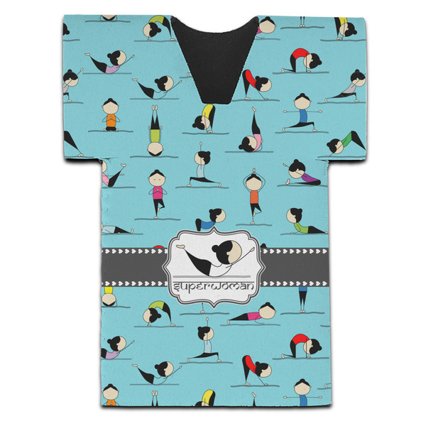 Custom Yoga Poses Jersey Bottle Cooler (Personalized)