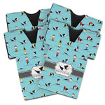 Yoga Poses Jersey Bottle Cooler - Set of 4 (Personalized)