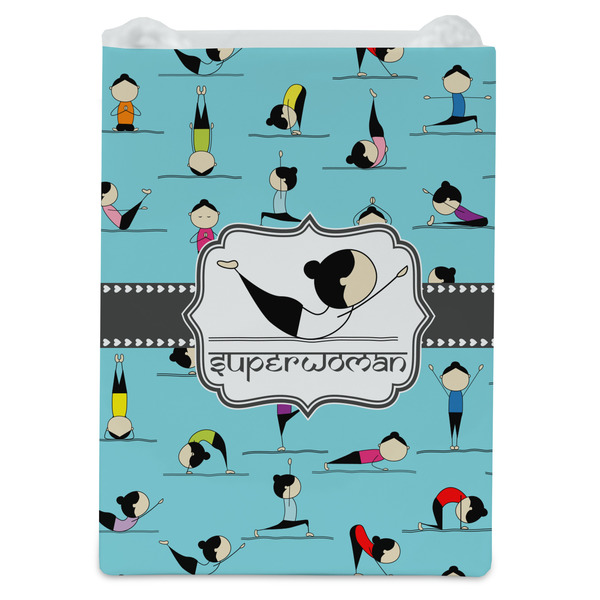 Yoga Poses Jewelry Gift Bag - Gloss - Front