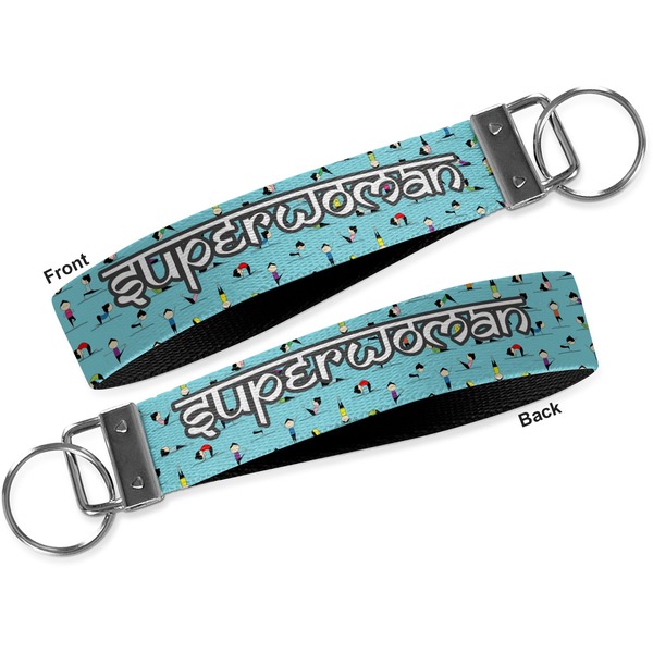 Yoga Poses Key-chain - Metal and Nylon - Front and Back