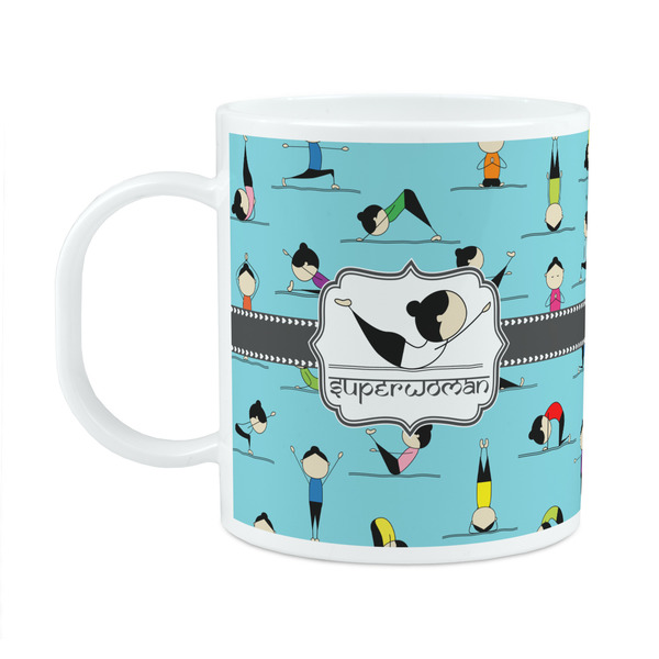 Custom Yoga Poses Plastic Kids Mug (Personalized)