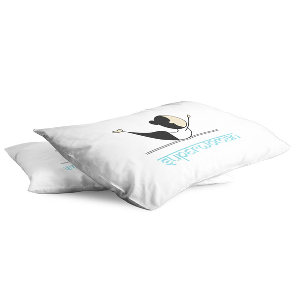 Yoga Poses King Pillow Case - TWO (partial print)