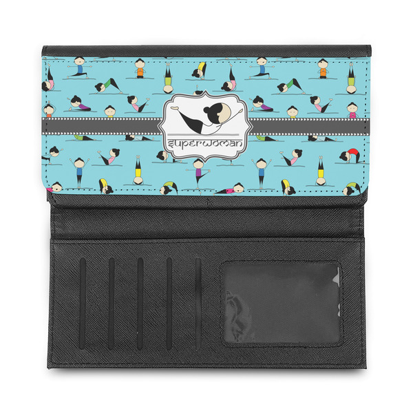 Yoga Poses Ladies Wallet - Half Way Open