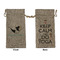 Yoga Poses Large Burlap Gift Bags - Front & Back