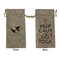 Yoga Poses Large Burlap Gift Bag - Front & Back (Personalized)