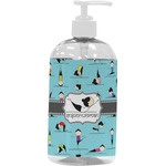 Yoga Poses Plastic Soap / Lotion Dispenser (16 oz - Large - White) (Personalized)