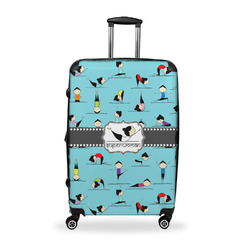 Yoga Poses Suitcase - 28" Large - Checked w/ Name or Text