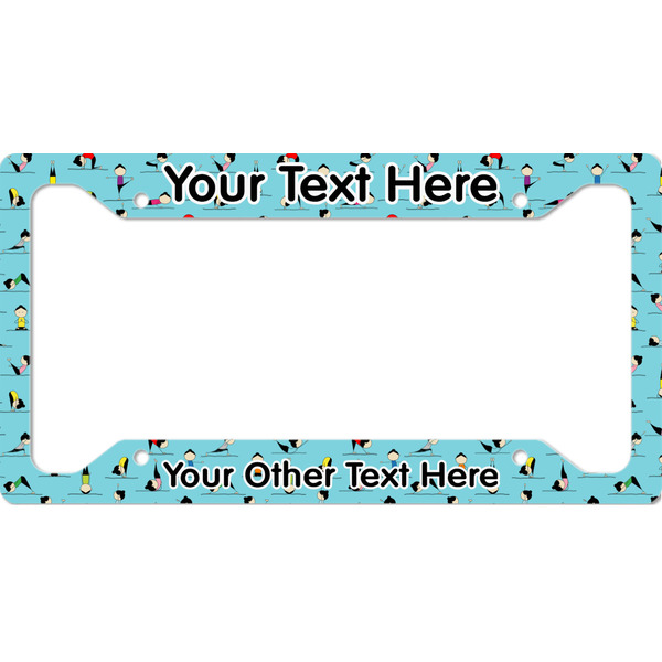 Custom Yoga Poses License Plate Frame - Style A (Personalized)