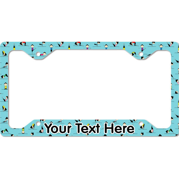 Custom Yoga Poses License Plate Frame - Style C (Personalized)