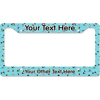 Yoga Poses License Plate Frame - Style B (Personalized)