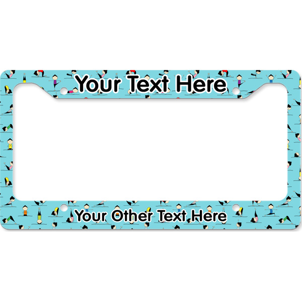 Custom Yoga Poses License Plate Frame - Style B (Personalized)