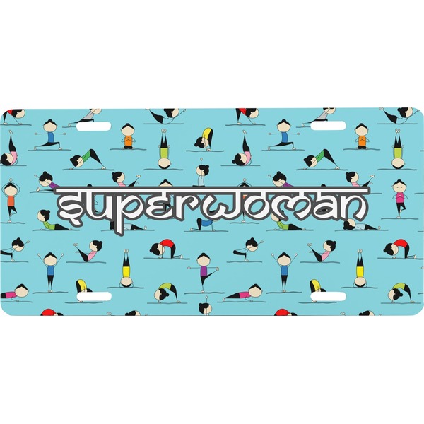 Custom Yoga Poses Front License Plate (Personalized)