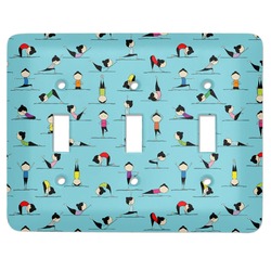 Yoga Poses Light Switch Cover (3 Toggle Plate)