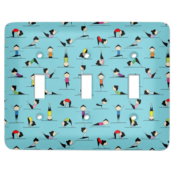 Custom Yoga Poses Light Switch Cover (3 Toggle Plate)