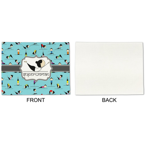 Yoga Poses Linen Placemat - APPROVAL Single (single sided)