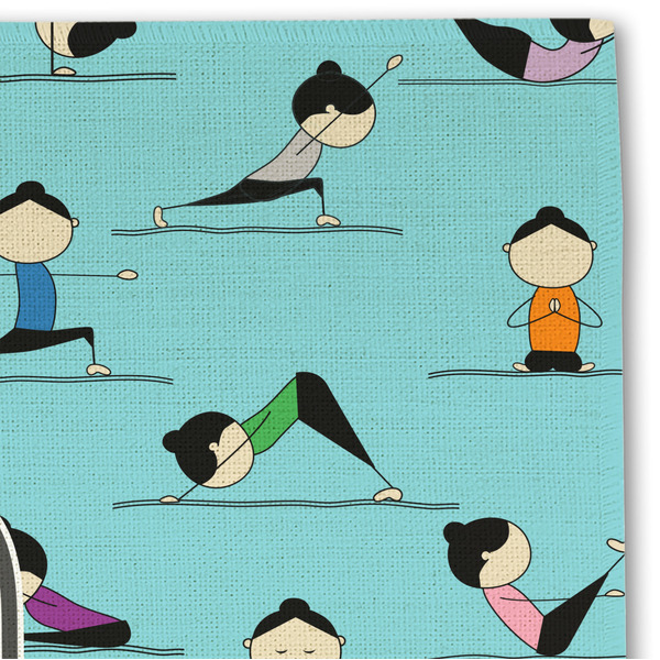Yoga Poses Linen Placemat - DETAIL