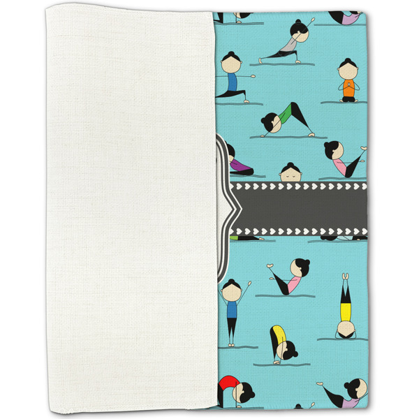 Yoga Poses Linen Placemat - Folded Half