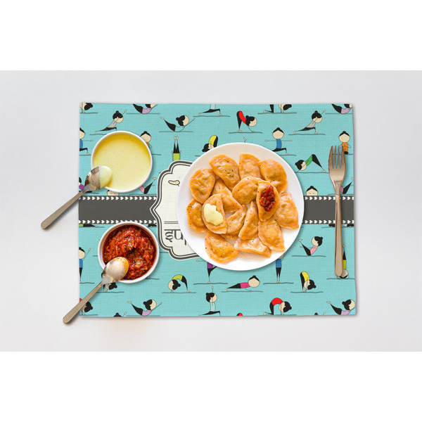 Yoga Poses Linen Placemat - Lifestyle (single)