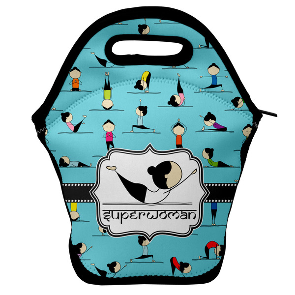 Custom Yoga Poses Lunch Bag w/ Name or Text