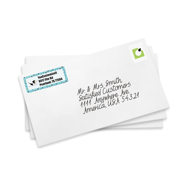Yoga Poses Mailing Label on Envelopes