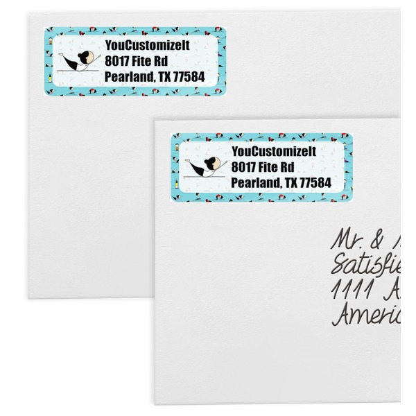Yoga Poses Mailing Labels - Double Stack Close Up