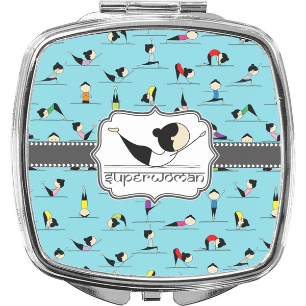 Custom Yoga Poses Compact Makeup Mirror (Personalized)