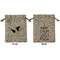 Yoga Poses Medium Burlap Gift Bag - Front & Back (Personalized)