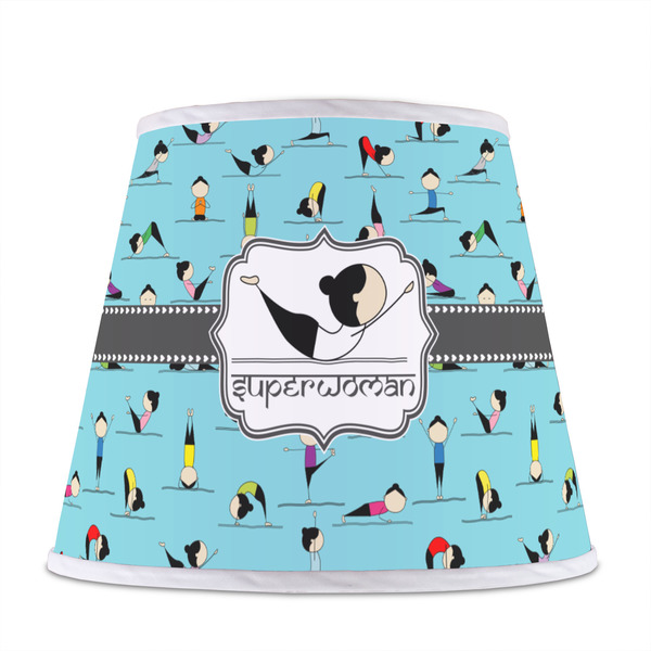 Yoga Poses Poly Film Empire Lampshade - Front View