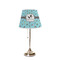 Yoga Poses Poly Film Empire Lampshade - On Stand