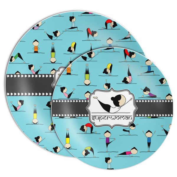 Yoga Poses Melamine Plates - PARENT/MAIN