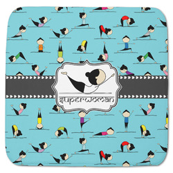 Yoga Poses Memory Foam Bath Mat - 48"x48" (Personalized)